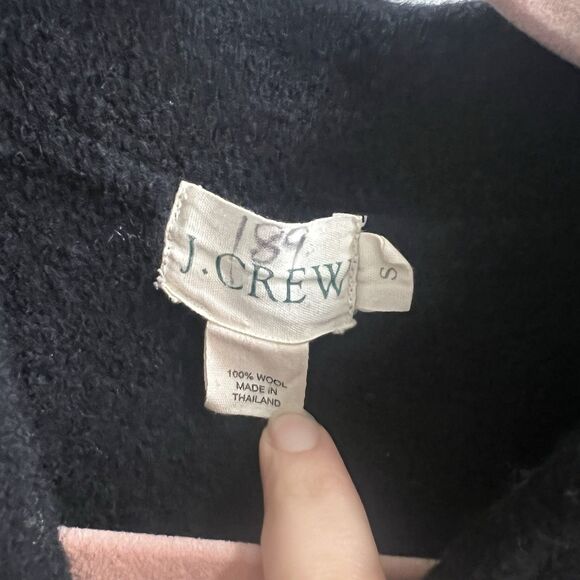 J. Crew Black Boiled Wool Canton Jacket Size Small Mid Length Quiet Luxury Coat - Picture 4 of 5